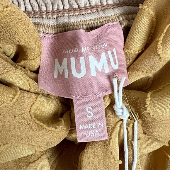 New Show Me Your Mumu Nita Top Small Yellow - Picture 5 of 8